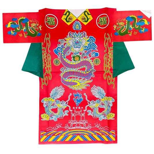Dragon Joss Paper Robe | 五龍色衣