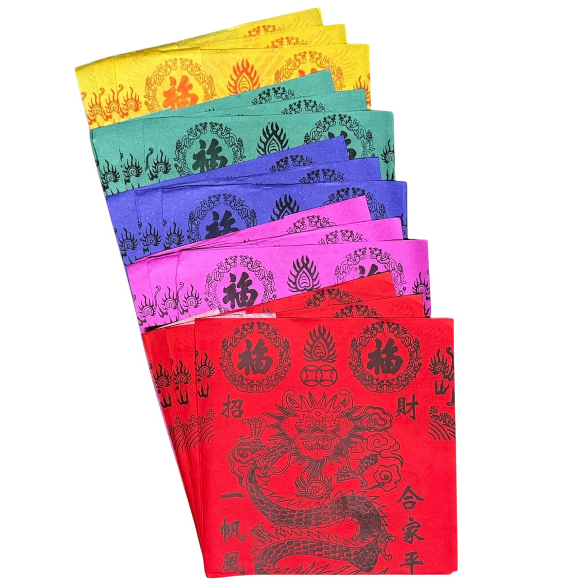 Dragon Joss Paper Robe | 五龍色衣